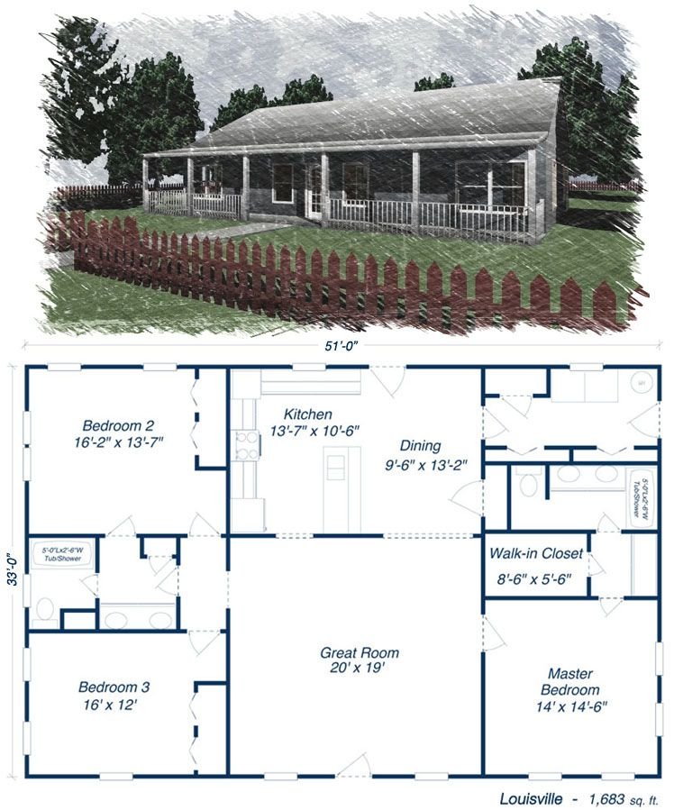 Louisville Metal House Kit Steel Home Metal Home Kits Metal House  - 2000 SQ FT Metal House Plans