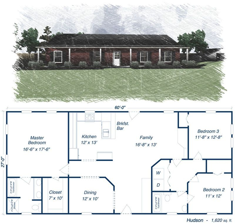  Love This The Hudson Floor Plan 1620 Sq Ft House  - 1620 SQ FT House Plans