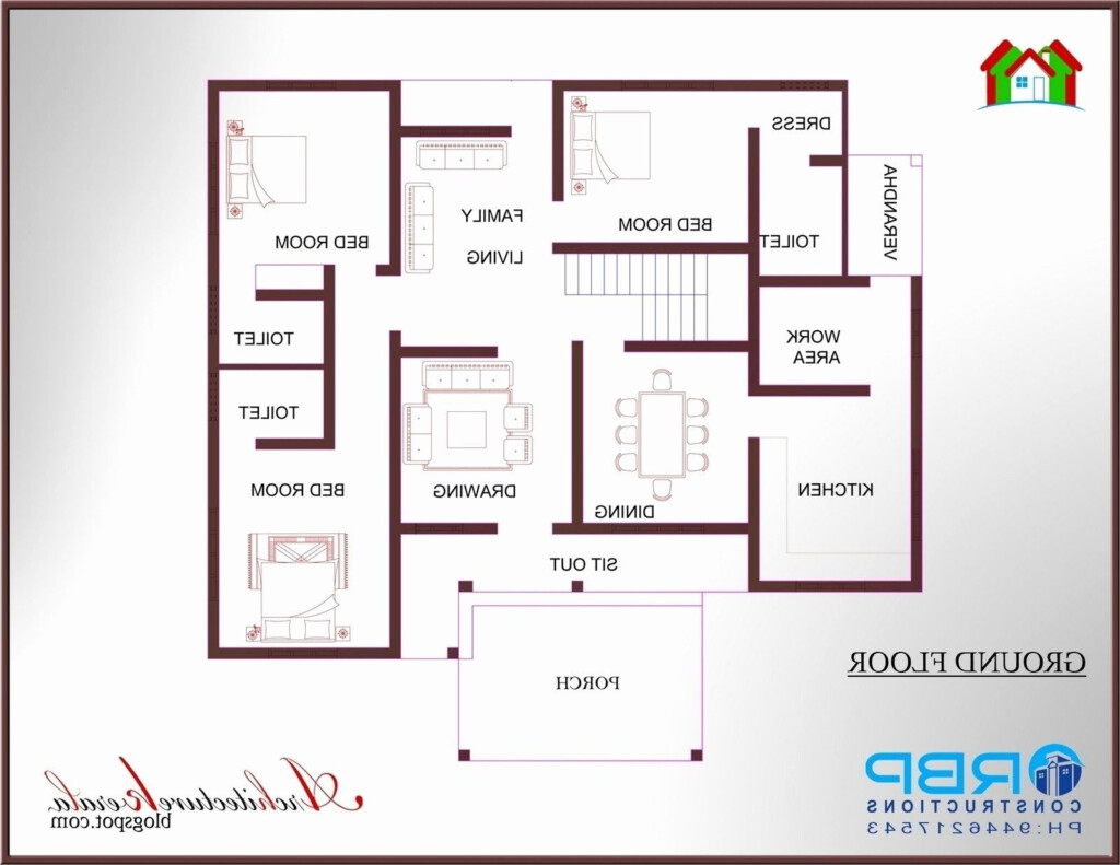 Lovely 2 Bedroom House Plans Kerala Style 1200 Sq Feet Awesome House  - 1200 SQ FT House Plans 2 Bedroom Indian