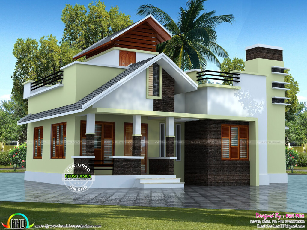 Low Cost Single Floor Home 1050 Sq ft Kerala Home Design And Floor  - 1050 SQ FT House Plans India