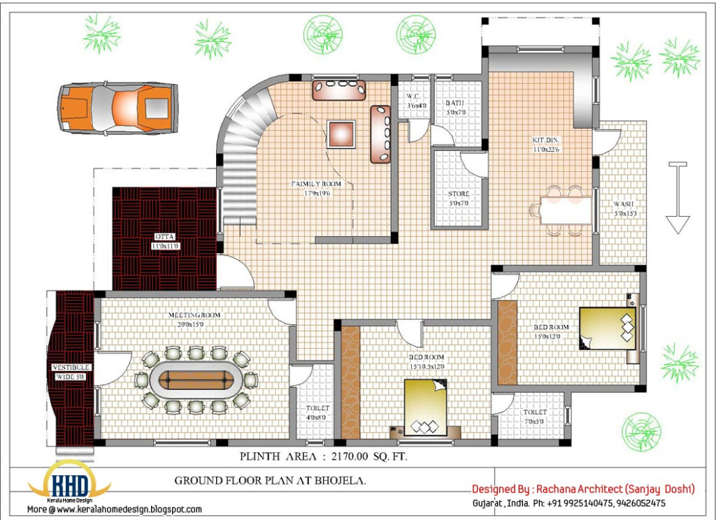 Luxury Indian Home Design With House Plan 4200 Sq Ft Indian House  - 4200 SQ FT House Floor Plans