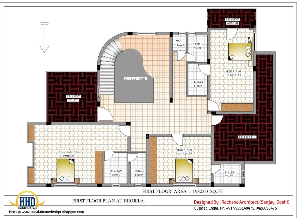 Luxury Indian Home Design With House Plan 4200 Sq Ft Kerala Home  - 4200 SQ FT House Floor Plans