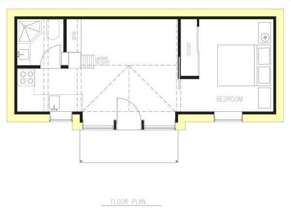 Mini B 300 Sq Ft Passive Tiny House By Joseph Giampietro - Tiny House Floor Plans 300 SQ FT