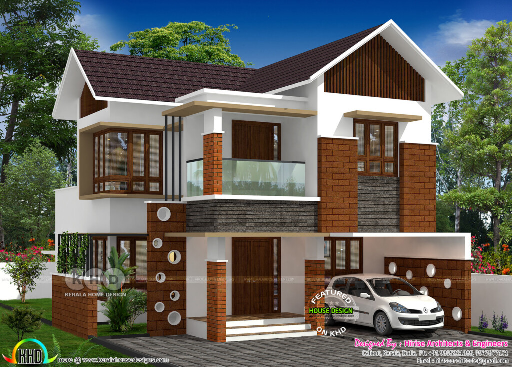 Mixed Roof 3 BHK House In 1600 Sq ft Kerala Home Design And Floor  - 3 Bhk House Plan In 1600 SQ FT