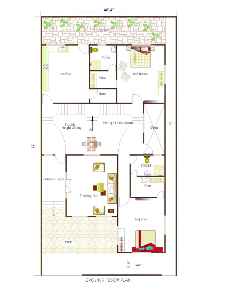 Modern 2 Story House Floor Plans 2800 Sqft Nuvo Nirmaan - 2800 SQ FT House Plans India