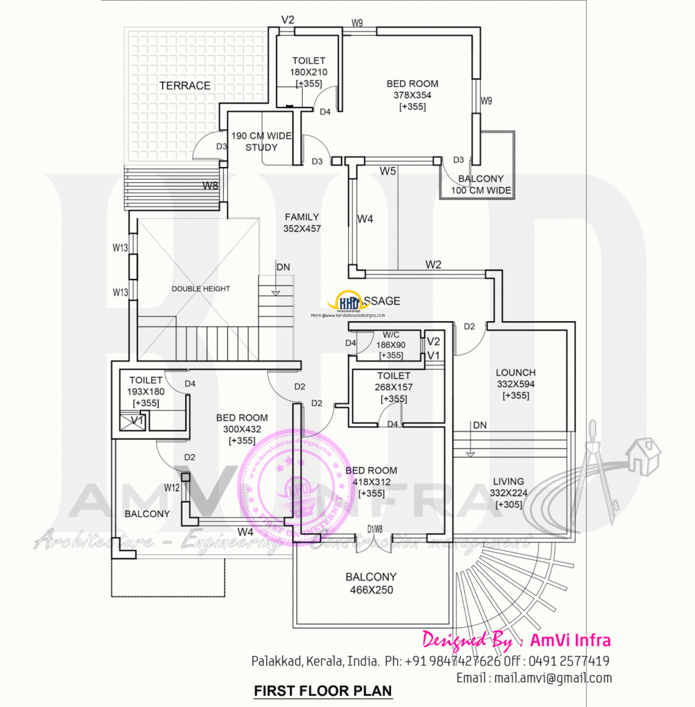 Modern 4 BHK House Plan In 2800 Sq feet Kerala Home Design And Floor  - 2800 SQ FT House Plans Indian Style