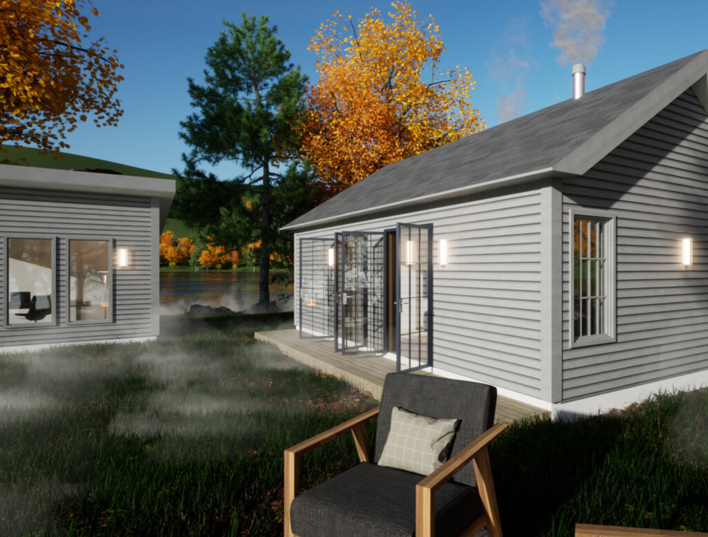 Modern Cabin House Plans 540 125 Sq ft Tiny House Plans Etsy - 125 SQ FT Tiny House Plans