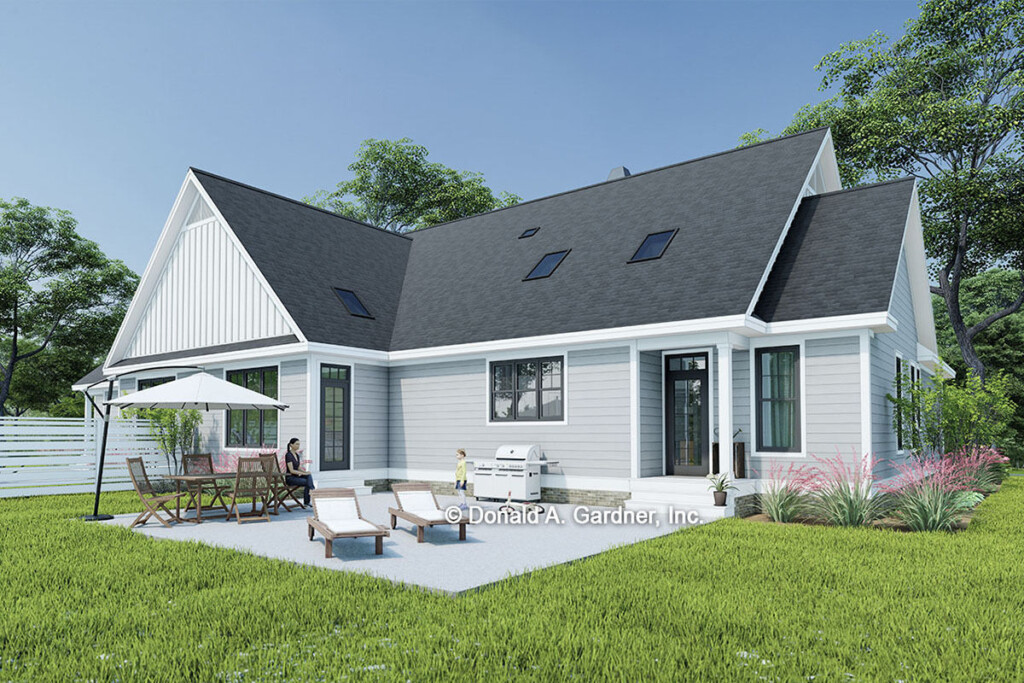 Modern Farmhouse Duplex House Plan With 1700 Square Foot 3 Bed Units  - 1700 SQ FT Duplex House Plans