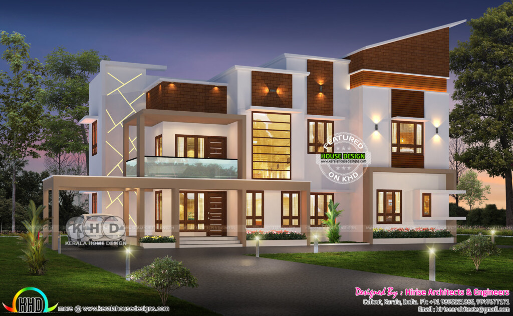 Modern Style 6 BHK 2500 Sq ft House Kerala Home Design And Floor  - 2500 SQ FT Modern House Plans