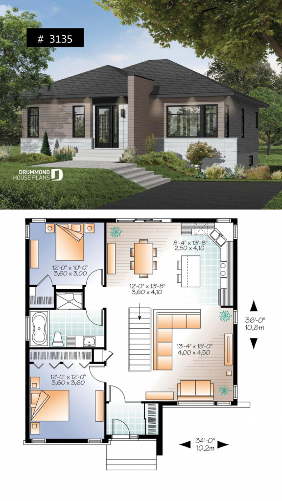 Modern Two Bedroom House Plans For A Stylish Home House Plans - 270 SQ FT Two Bedroom House Plans