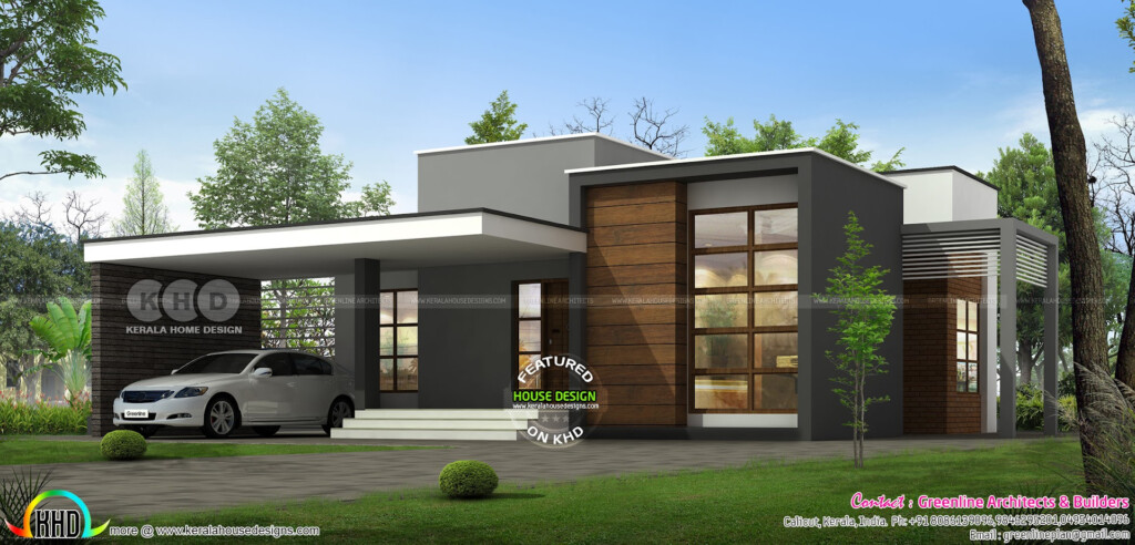 Most Modern Single Floor 1600 Sq ft House Kerala Home Design And  - 1600 SQ FT Contemporary House Plans