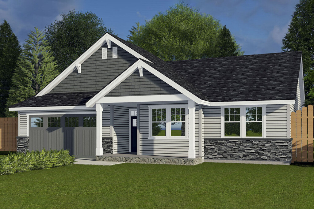 One Story 3 Bed House Plan Under 1600 Square Feet With 2 Car Garage  - House Plans Under 1600 SQ FT