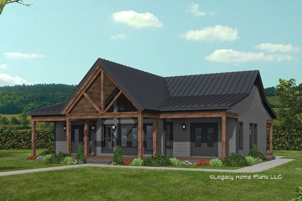 Plan 680080vr Rustic One Story 2 Bed Cabin House Plan Under 1500 Square  - 2 Bedroom 2 Bath House Plans Under 1500 SQ FT