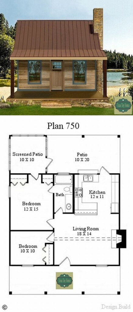 Plan 750 And Plan 750S Small House Small Home Small House Plans - 750 SQ FT Tiny House Plan