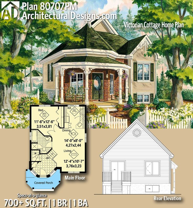 Plan 80707PM Victorian Cottage Home Plan Cottage House Plans Sims  - 1500 SQ FT Victorian House Plan