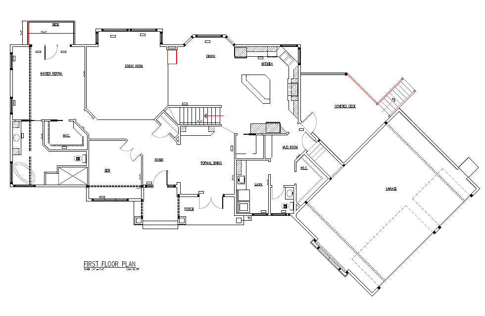 Rambler With Main Floor Master Bedroom With Deck Formal Dining Huge  - 2000 SQ FT Rambler House Plans