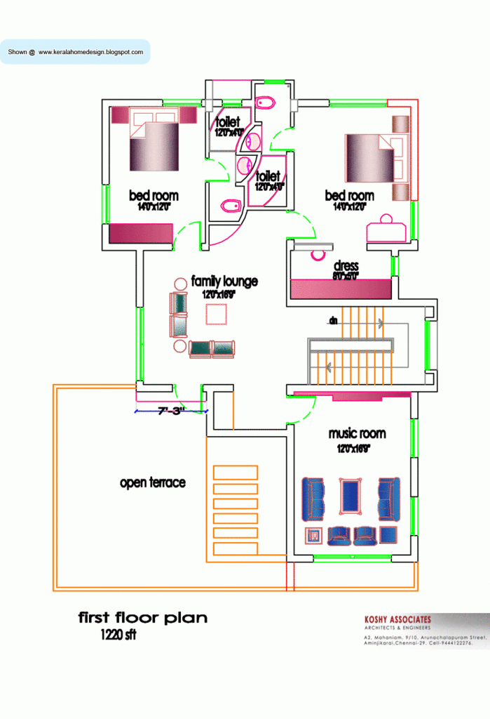 South Indian House Plan 2800 Sq Ft Architecture House Plans - 2800 SQ FT House Plans Indian Style