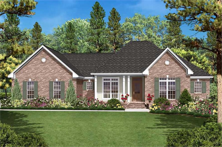 Split Layout Country Ranch Plan 3 Bed 2 Bath 1600 SqFt 142 1024 - 1600 SQ FT House Plans 3 Bedroom