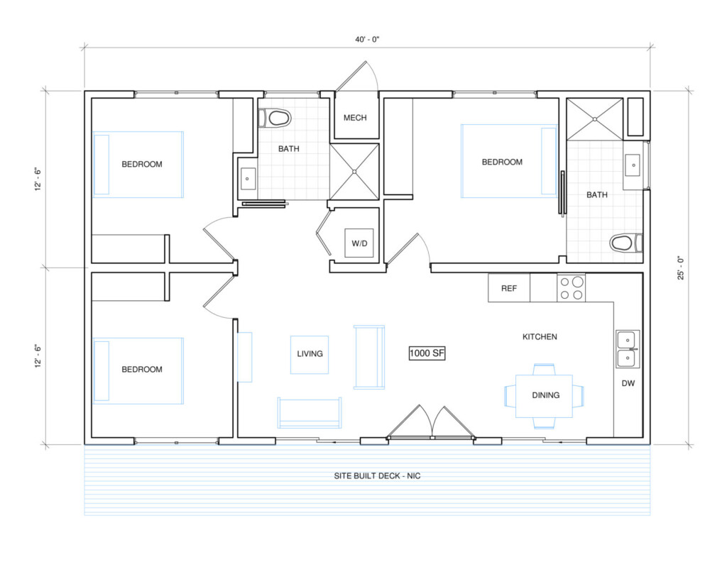 Standard ADU Infinity 1000 By Plant Prefab Inc ModularHomes - 1000 SQ FT Prefab House Plans