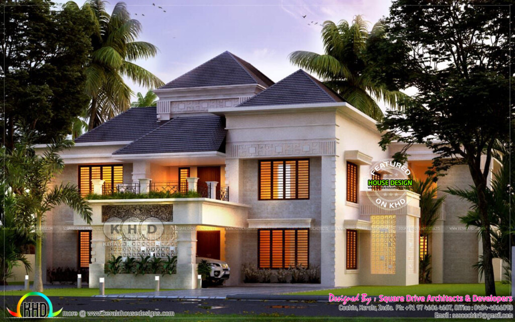 Superb Grand 5 BHK House In 3400 Square Feet Kerala Home Design And  - 3400 SQ FT House Plans In India