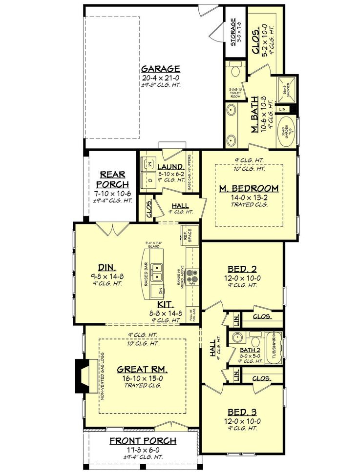 The First Floor Plan For This House - 1450 SQ FT House Plans With Swimming Pool