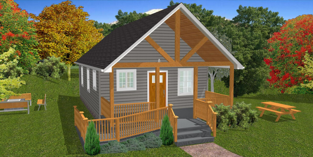 The Oasis 600 Sq Ft Wheelchair Friendly Home Plans - Tiny House Plans 600 SQ FT